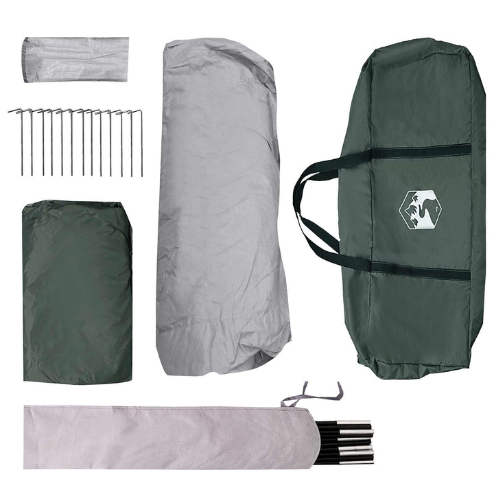 Familietelt Army Grøn 305 x 275 x 190 cm Polyester og Stål