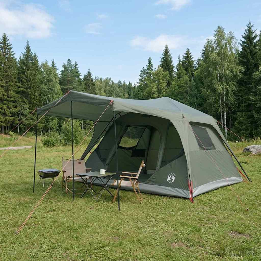 Familietelt Army Grøn 305 x 275 x 190 cm Polyester og Stål