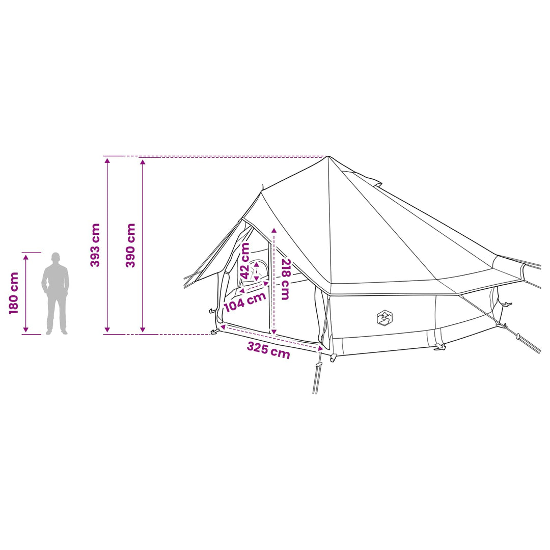 Tipi telt med tag Blå 700 x 700 x 395 cm Polyester og Stål