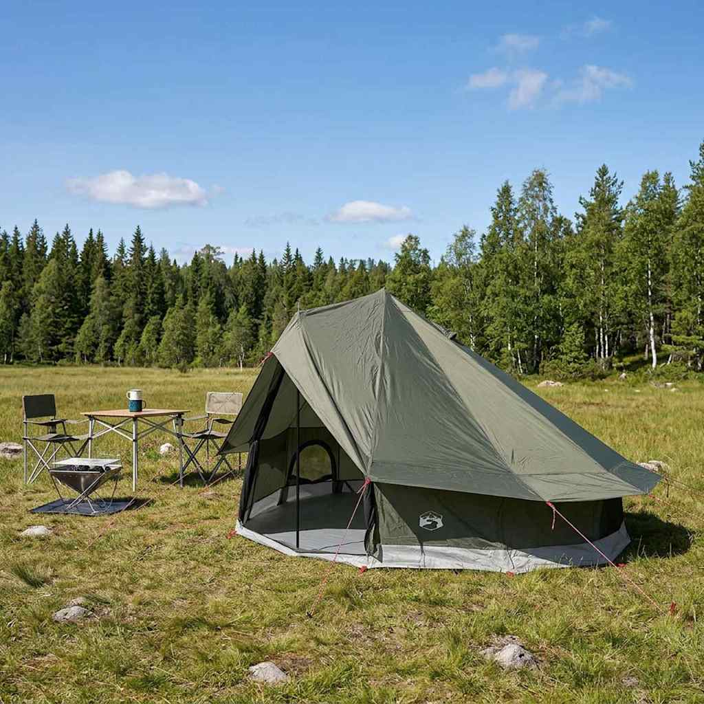 Tipi telt Army Grøn 700 x 700 x 395 cm Polyester og Stål