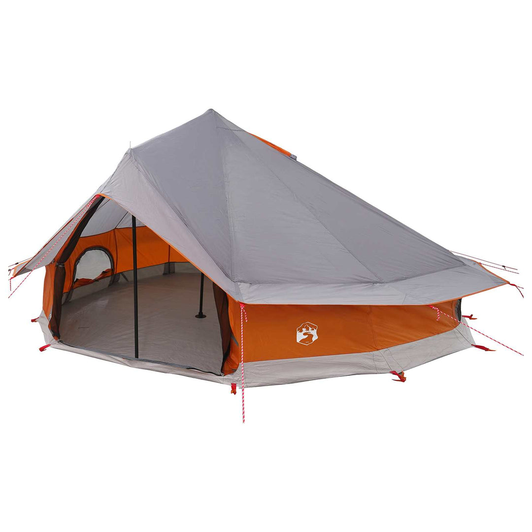 Tipi telt Grå og orange 800 x 800 x 430 cm Polyester og Stål