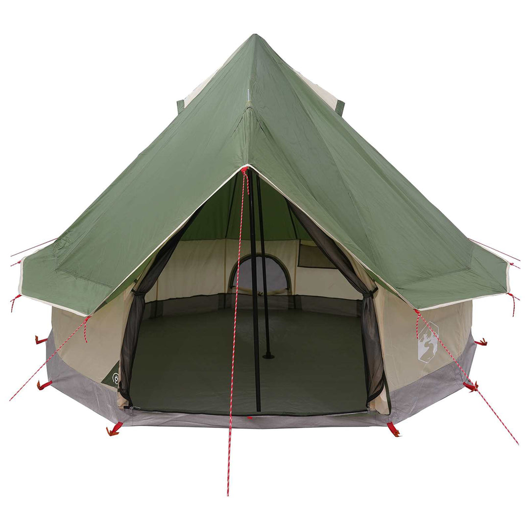 Tipi telt med tag Grøn 250 x 250 cm Polyester og Stål