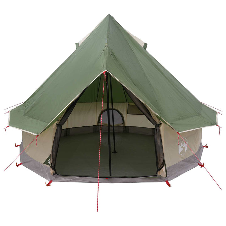 Tipi telt med tag Grøn 250 x 250 cm Polyester og Stål