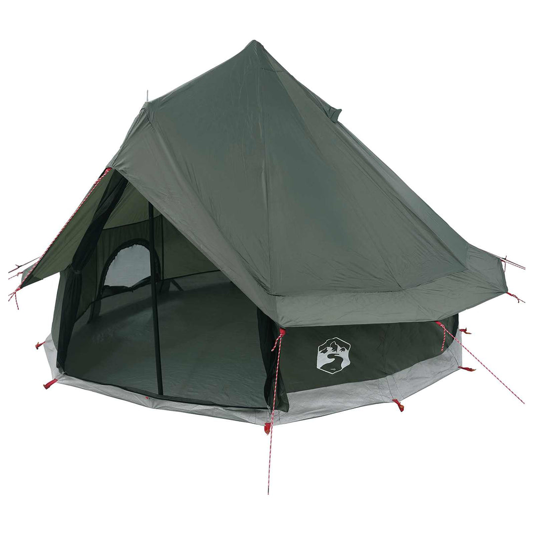 Tipi telt med tag Army Grøn 250 x 250 cm Polyester og Stål