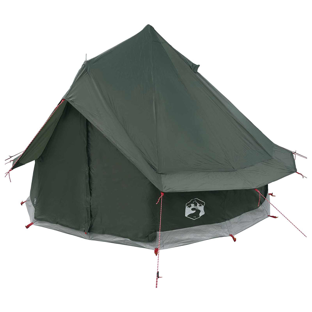 Tipi telt med tag Army Grøn 250 x 250 cm Polyester og Stål