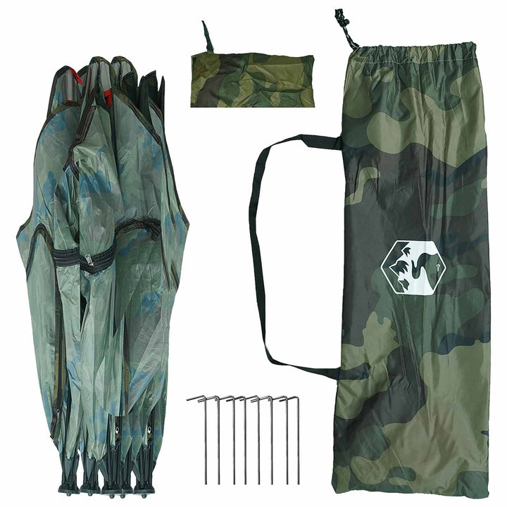 Jagttelt Camouflage 143 x 143 x 165 cm Polyester og Stål