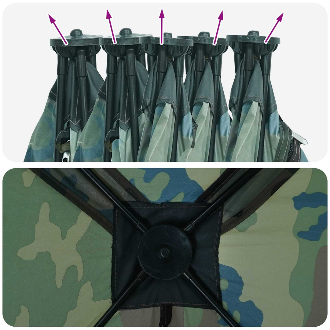 Jagttelt Camouflage 143 x 143 x 165 cm Polyester og Stål
