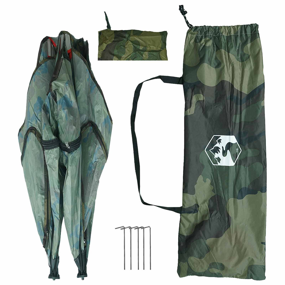 Jagttelt Camouflage 145 x 145 x 150 cm Polyester og Stål