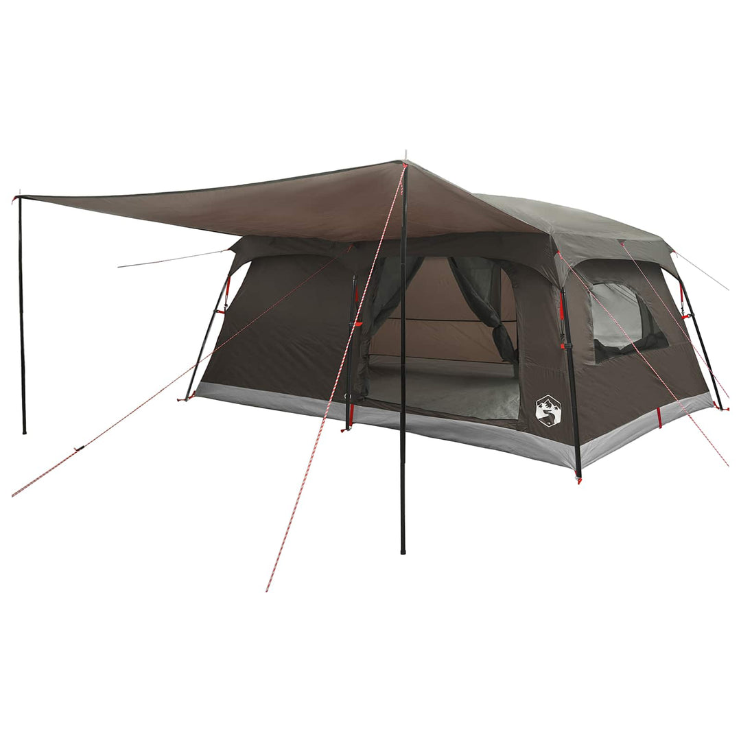 Familietelt Brun Grå 500 x 400 x 230 cm Polyester og Stål