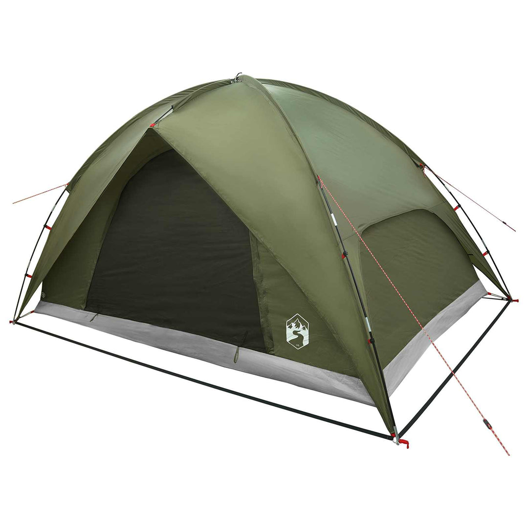 Camping telt med regnslag vandafvisende Kuppel Olivengrøn