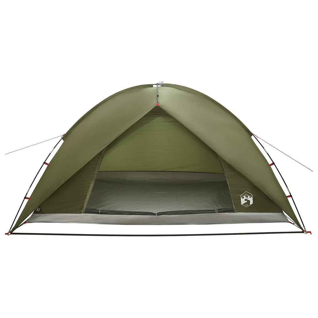 Camping telt med regnslag vandafvisende Kuppel Olivengrøn