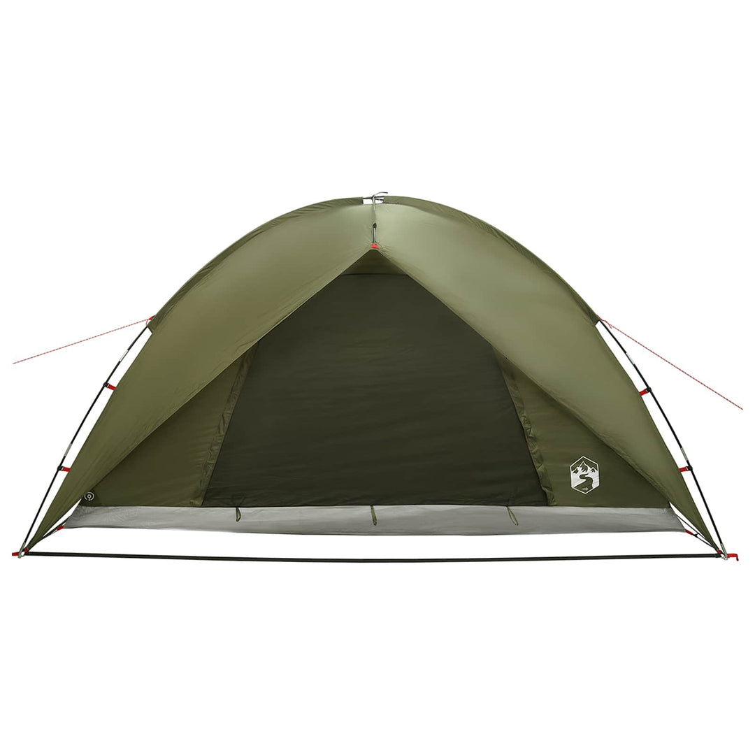 Camping telt med regnslag vandafvisende Kuppel Olivengrøn