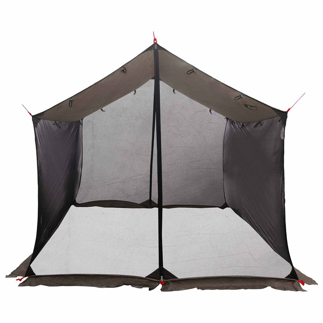 Camping tarp med mesh vægge Brun Grå 340 x 260 x 220 cm