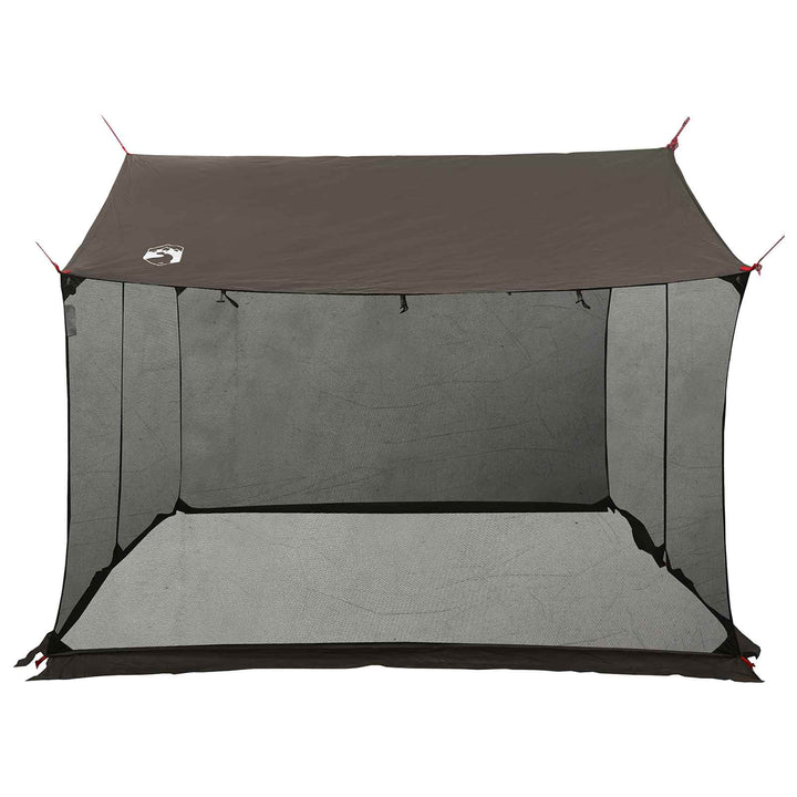 Camping tarp med mesh vægge Brun Grå 340 x 260 x 220 cm