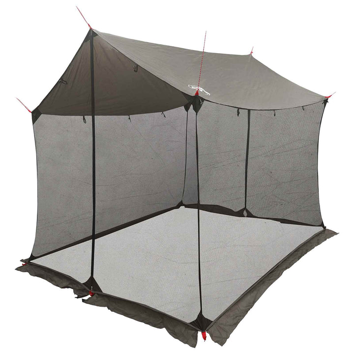 Camping tarp med mesh vægge Brun Grå 270 x 210 x 210 cm