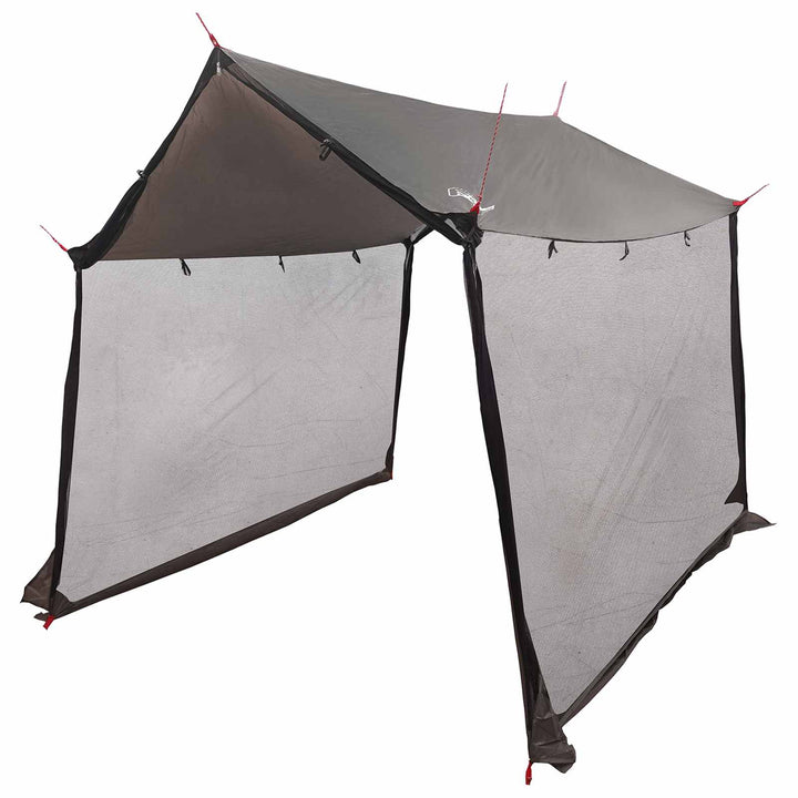 Camping tarp med mesh vægge Brun Grå 270 x 210 x 210 cm