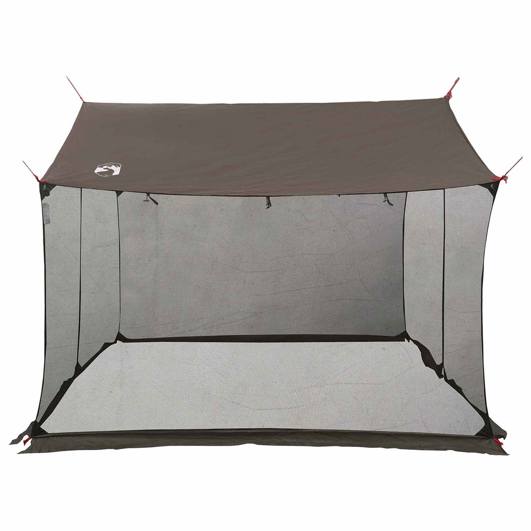 Camping tarp med mesh vægge Brun Grå 270 x 210 x 210 cm