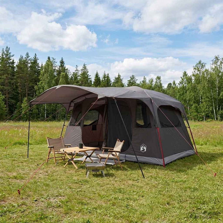 Tunneltelt Brun Grå 427 x 305 x 205 cm Polyester og Stål