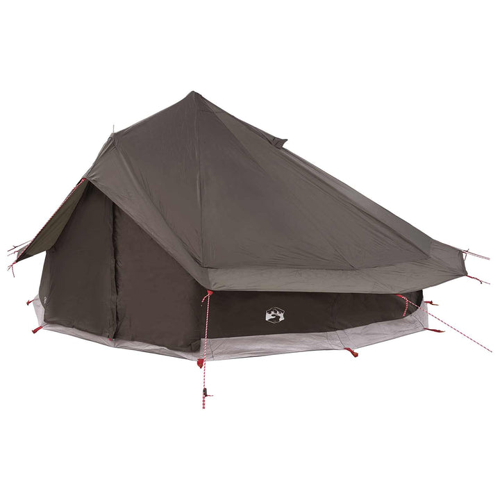 Tipi telt med tag Brun Grå 700 x 700 x 395 cm Polyester og Stål