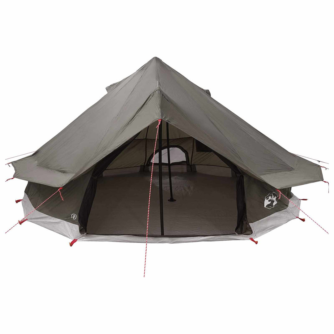 Tipi telt med tag Brun Grå 700 x 700 x 395 cm Polyester og Stål