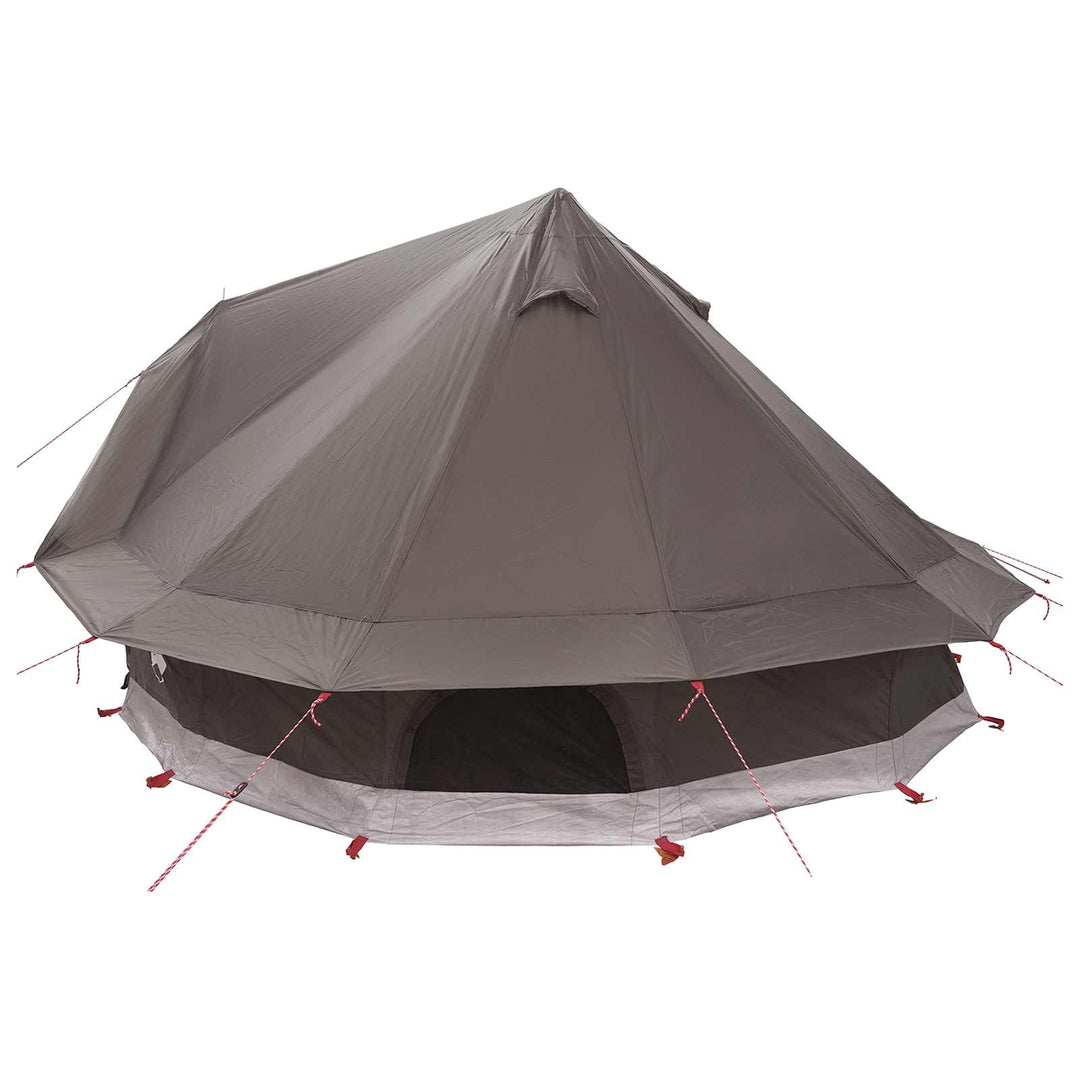 Tipi telt med tag Brun Grå 700 x 700 x 395 cm Polyester og Stål