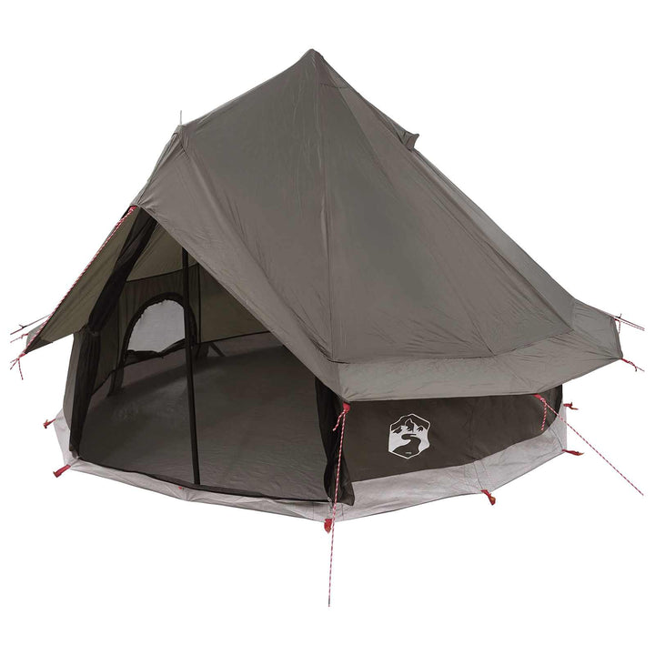 Tipi telt med tag Brun Grå 250 x 250 cm Polyester og Stål