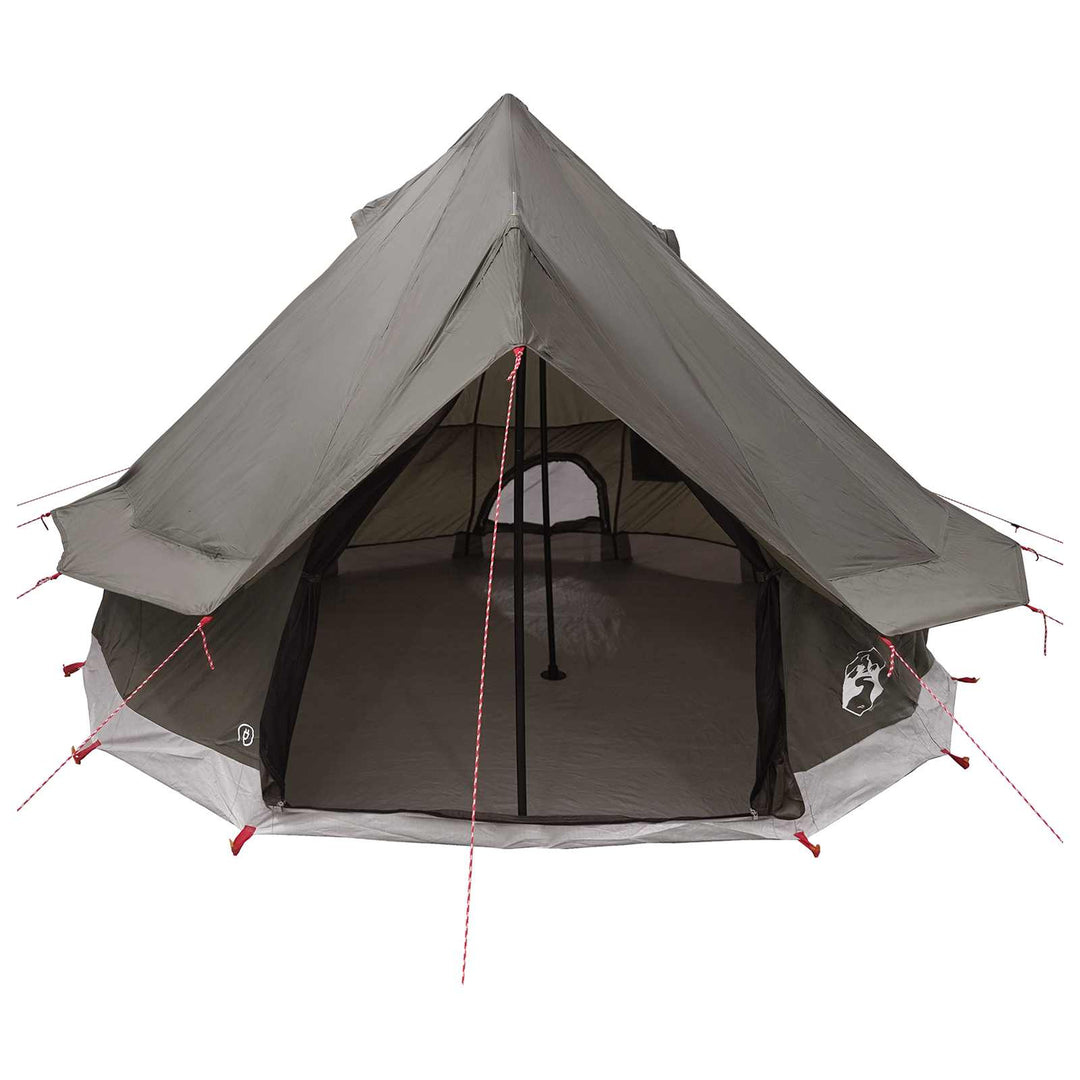 Tipi telt med tag Brun Grå 250 x 250 cm Polyester og Stål