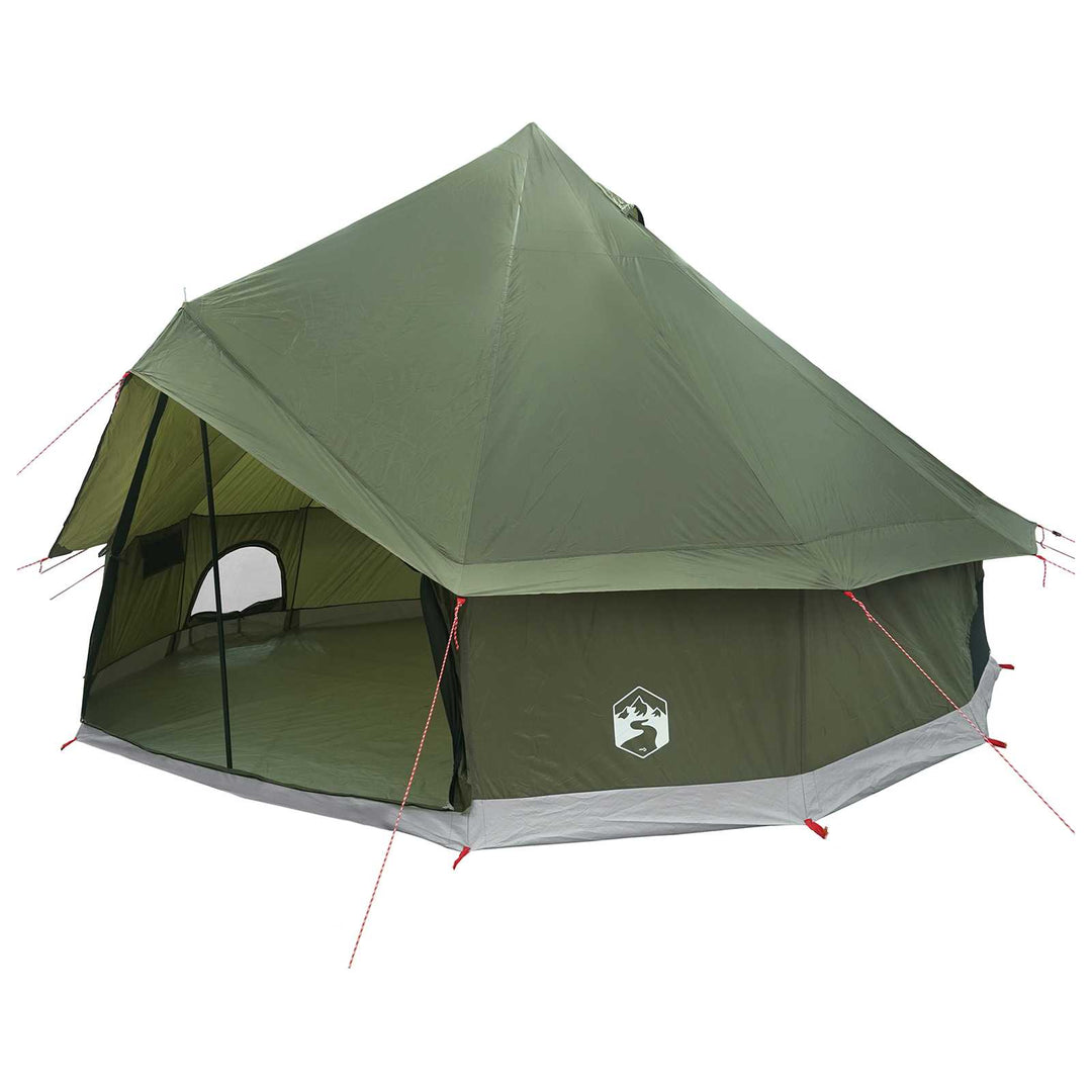 Tipi telt Olivengrøn 300 x 300 x 200 cm Polyester og Stål