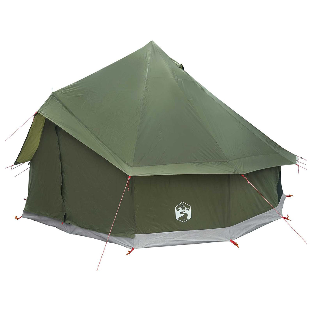 Tipi telt Olivengrøn 300 x 300 x 200 cm Polyester og Stål