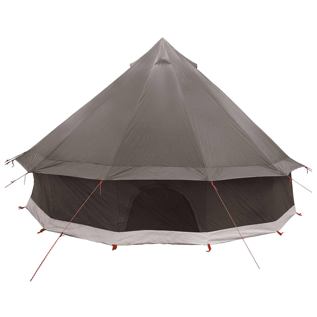 Tipi telt med tag Brun Grå 300 x 300 x 200 cm Polyester og Stål