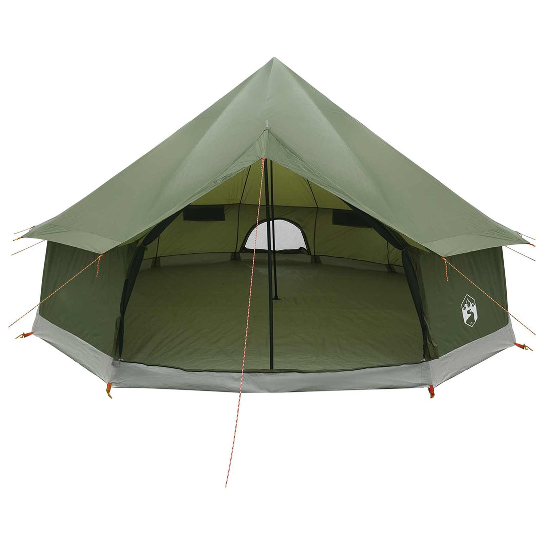 Tipi telt Olivengrøn 400 x 400 x 250 cm Polyester og Stål