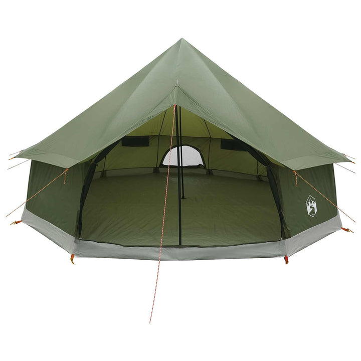 Tipi telt Olivengrøn 400 x 400 x 250 cm Polyester og Stål
