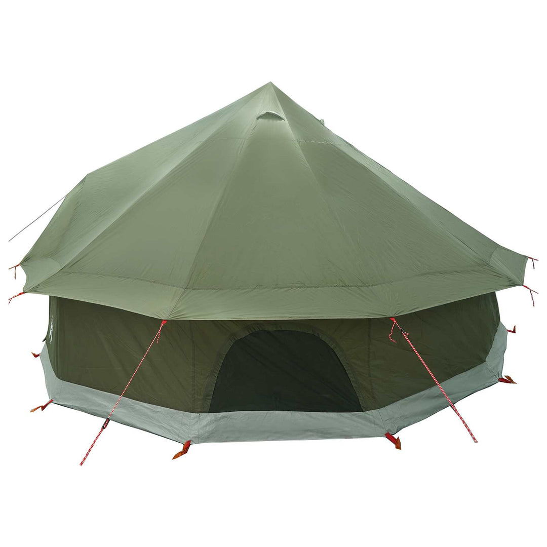 Tipi telt Olivengrøn 400 x 400 x 250 cm Polyester og Stål