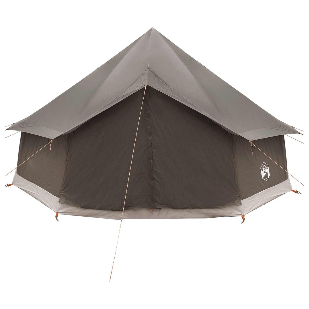 Tipi telt med tag Brun Grå 400 x 400 x 250 cm Polyester og Stål