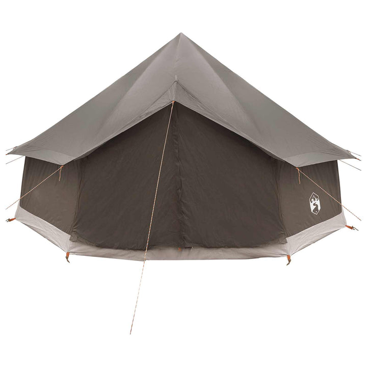 Tipi telt med tag Brun Grå 400 x 400 x 250 cm Polyester og Stål