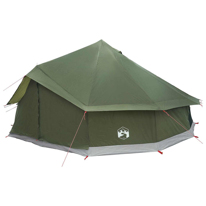 Tipi telt Olivengrøn 600 x 600 x 350 cm Polyester og Stål