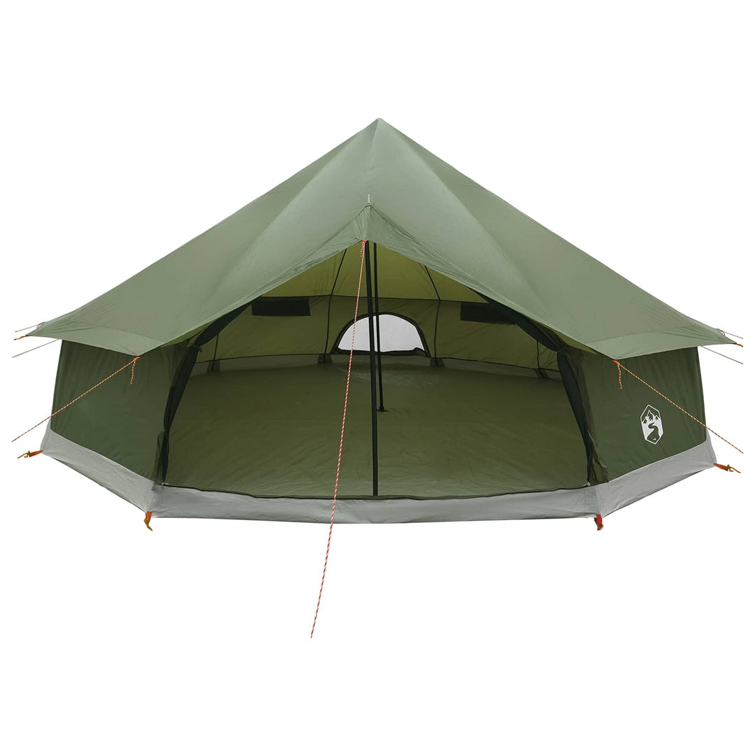 Tipi telt Olivengrøn 600 x 600 x 350 cm Polyester og Stål