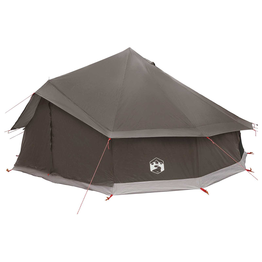 Tipi telt med tag Brun Grå 600 x 600 x 350 cm Polyester og Stål
