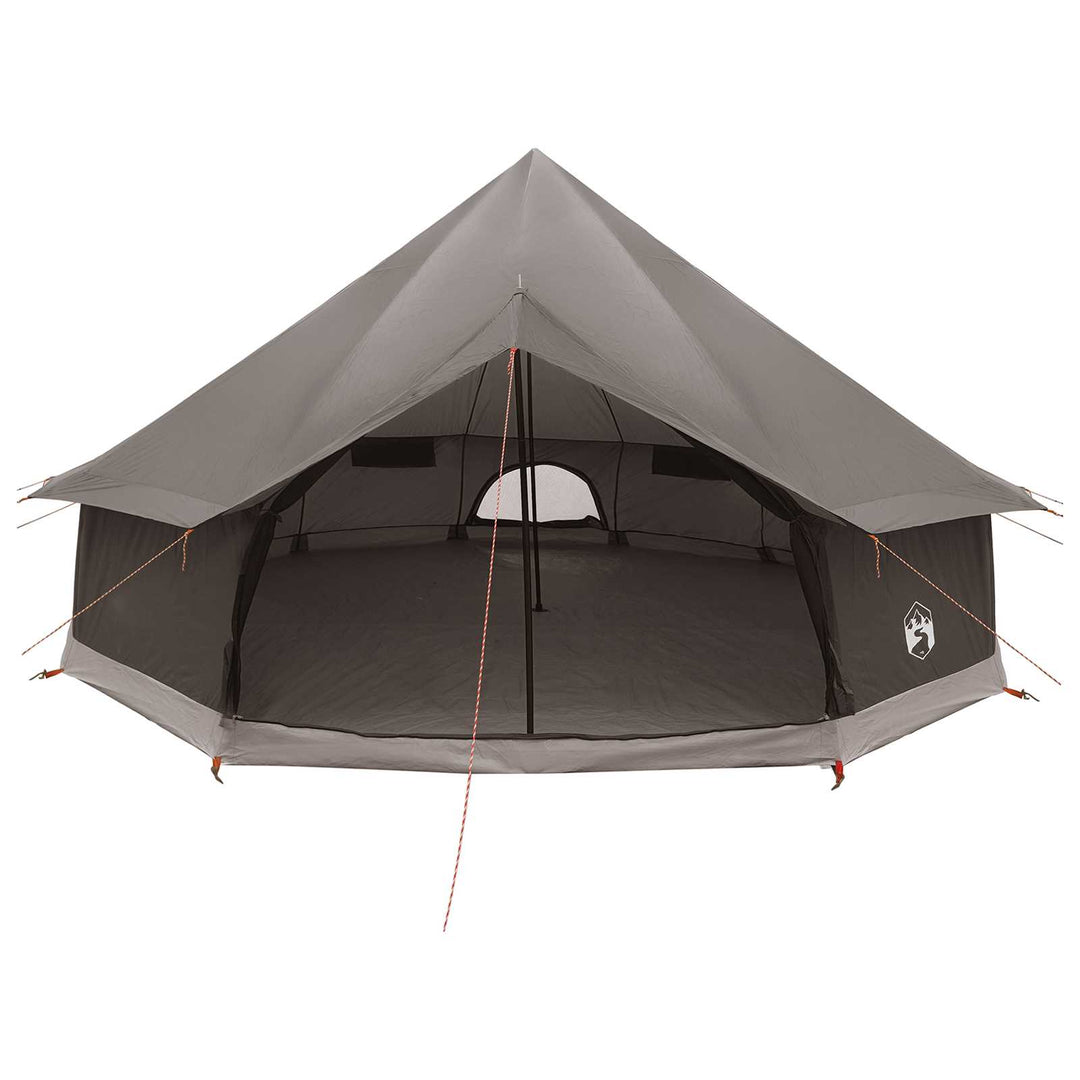 Tipi telt med tag Brun Grå 600 x 600 x 350 cm Polyester og Stål