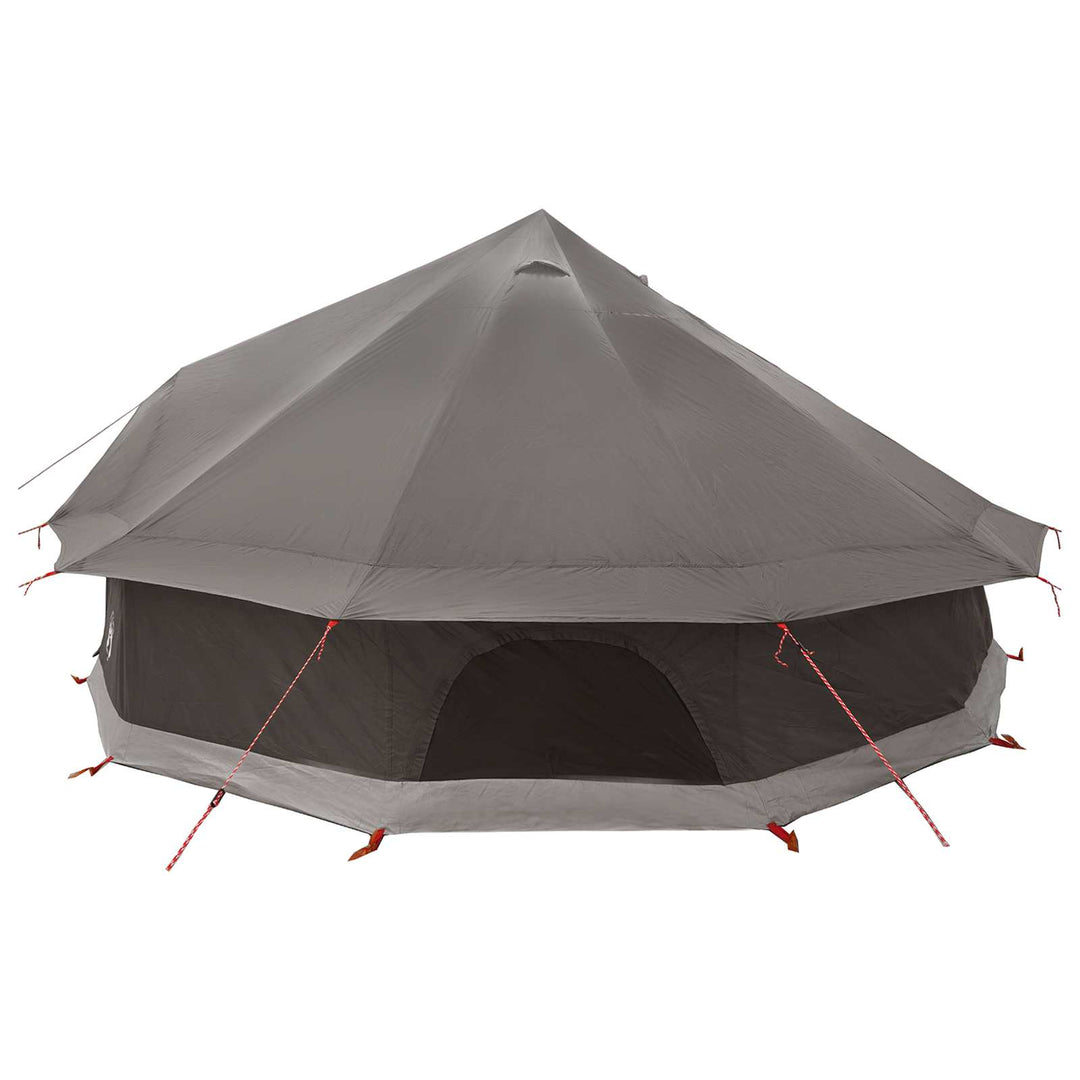 Tipi telt med tag Brun Grå 600 x 600 x 350 cm Polyester og Stål