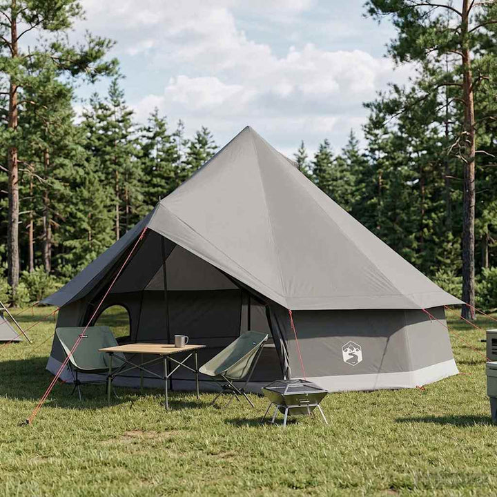 Tipi telt med tag Brun Grå 500 x 500 x 300 cm Polyester og Stål