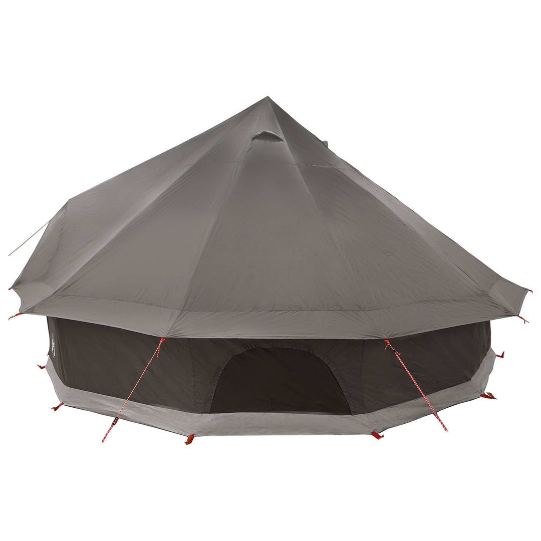 Tipi telt med tag Brun Grå 500 x 500 x 300 cm Polyester og Stål