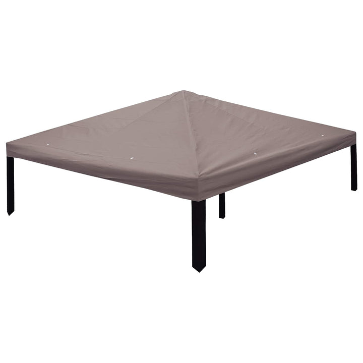Gazebo Dække med tag Gråbrun 300 x 300 cm Polyester og Stål