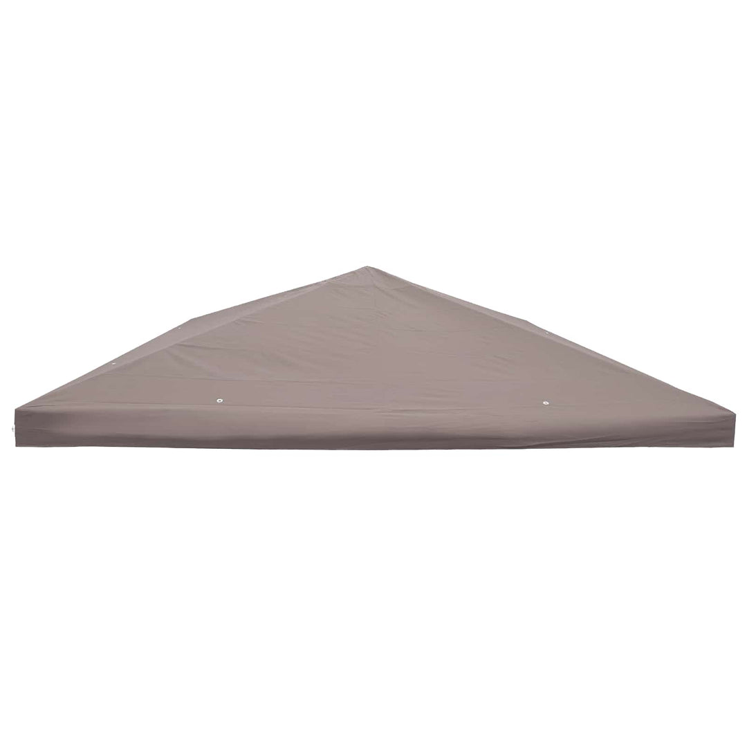 Gazebo Dække med tag Gråbrun 300 x 300 cm Polyester og Stål