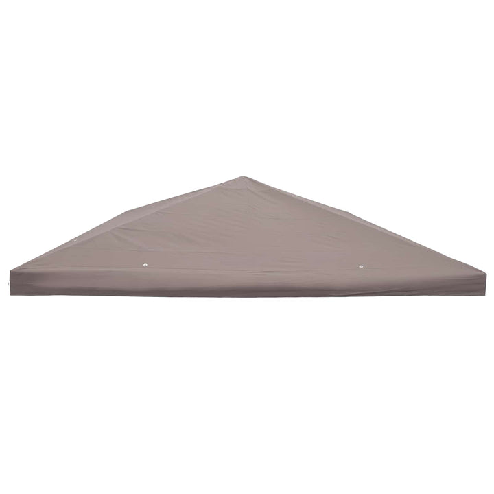 Gazebo Dække med tag Gråbrun 300 x 300 cm Polyester og Stål