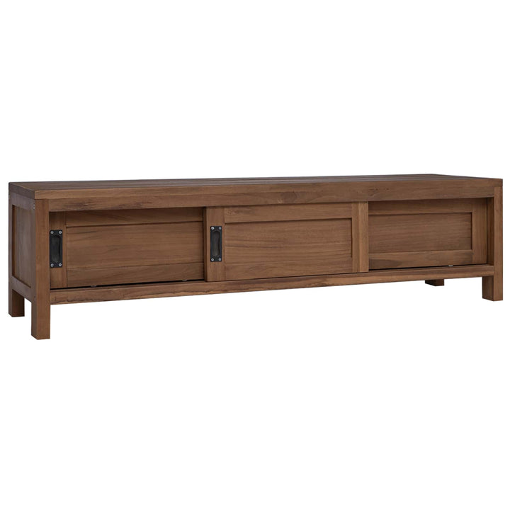 TV-skab 110 x 30 x 30 cm Massiv Teaktræ Naturfarvet