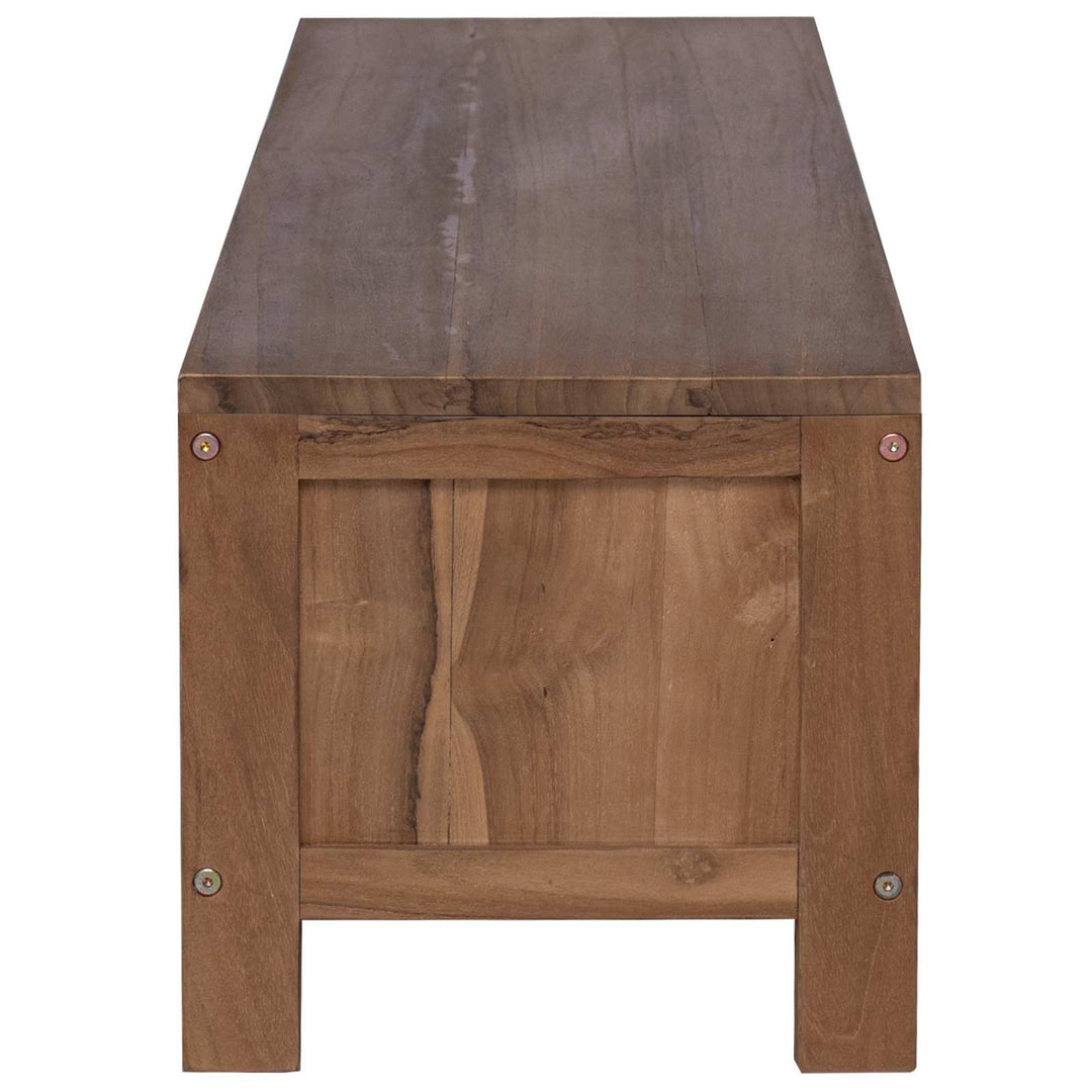 TV-skab 110 x 30 x 30 cm Massiv Teaktræ Naturfarvet