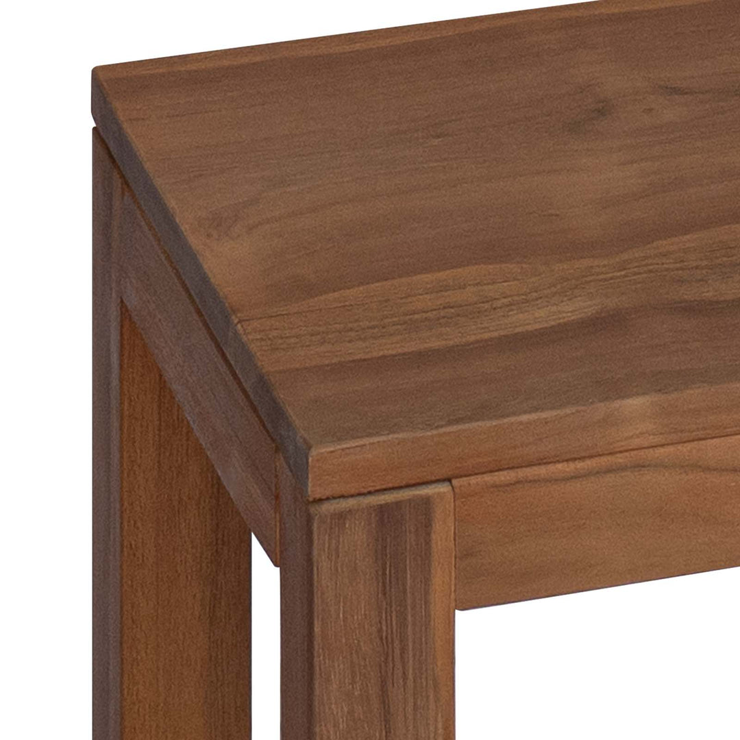 Planteholder 2 stk. Naturfarvet 25 x 25 x 100 cm Massiv Teaktræ