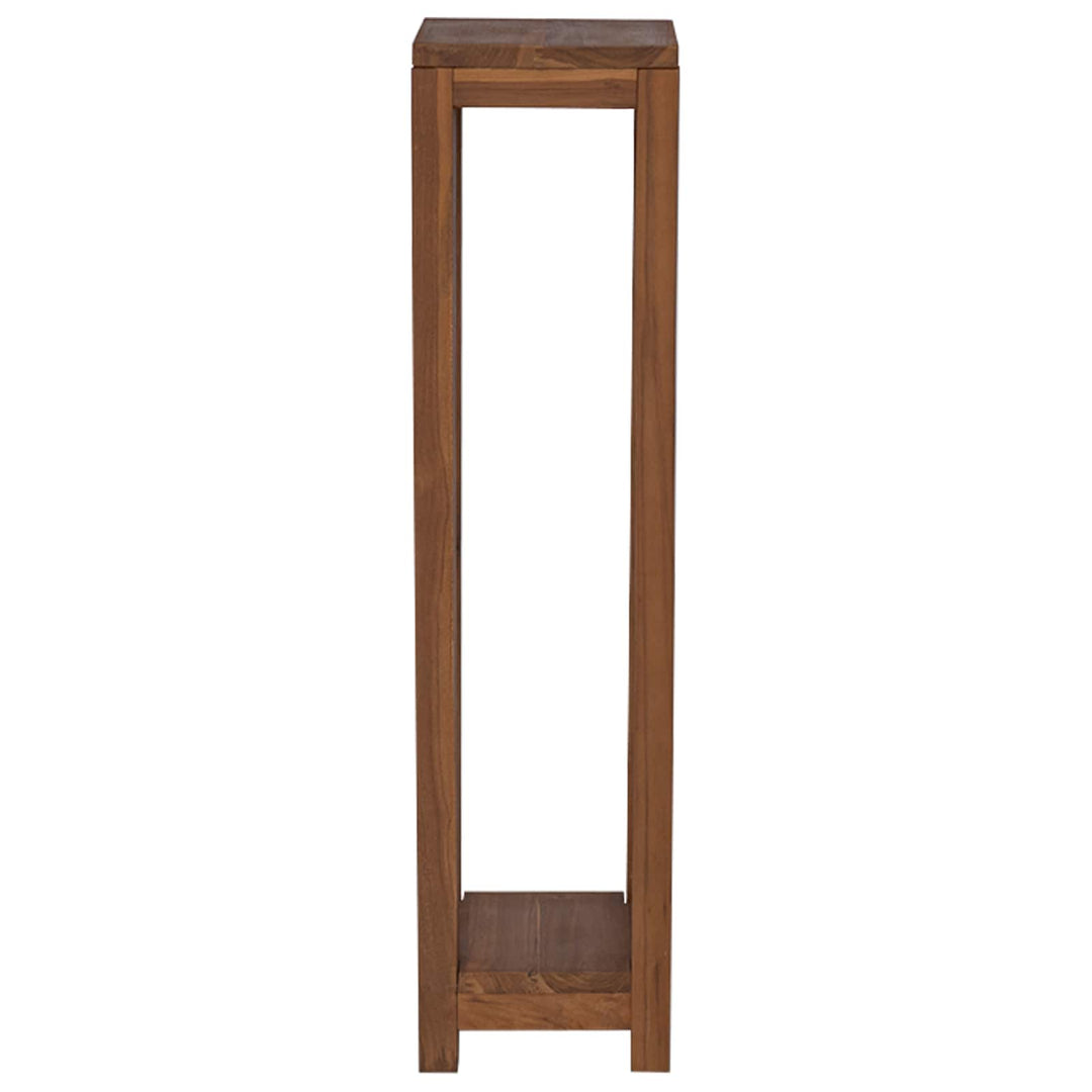 Planteholder 2 stk. Naturfarvet 25 x 25 x 100 cm Massiv Teaktræ