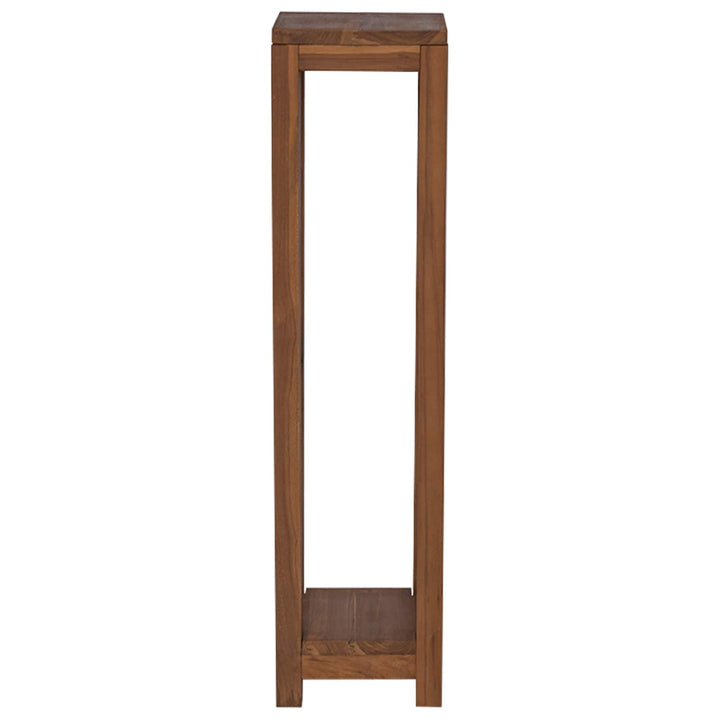 Planteholder 2 stk. Naturfarvet 25 x 25 x 100 cm Massiv Teaktræ